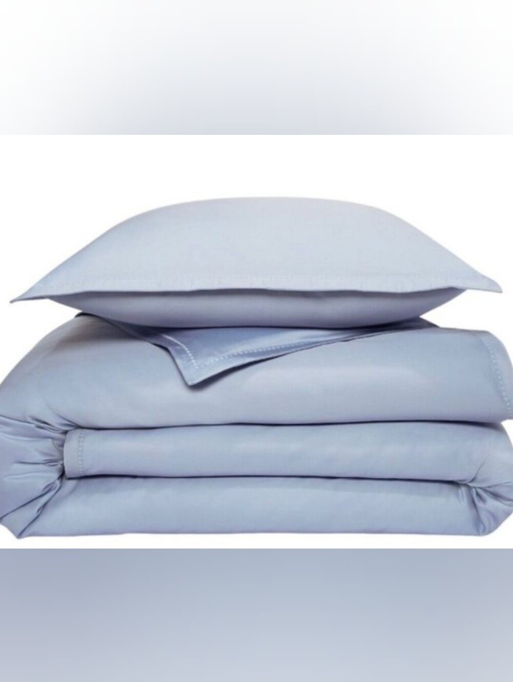 Sky 500 TC Pima Cotton 5PC KING Duvet Cover & Shams Set Coast Blue. NWT